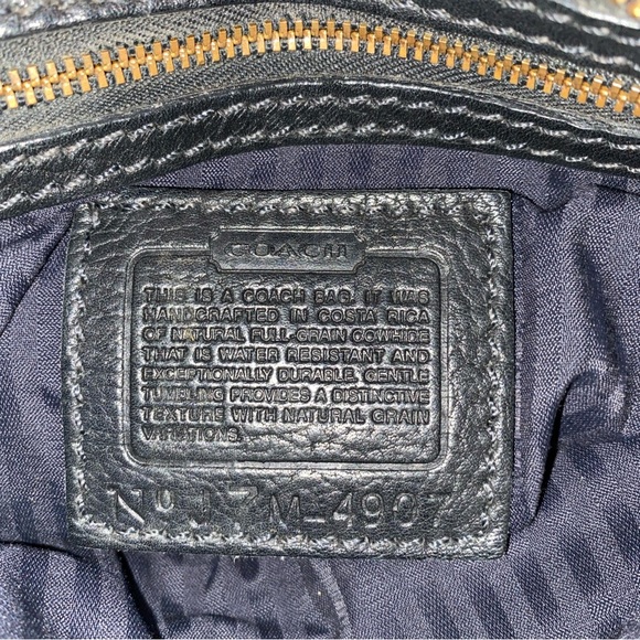 Coach Sonoma Pebbled Black Leather Shoulder Bag J7M-4907 - Picture 11 of 15